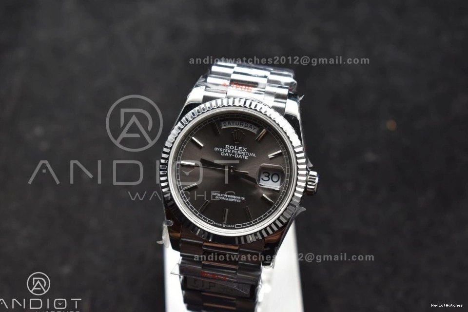 Grey (Gain Bracelet Dial vr3255 SS DayDate on 683 Steel QF Best Weight) 36 904L V5 DailyWear Edition President 0316